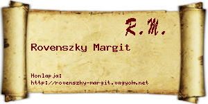 Rovenszky Margit névjegykártya